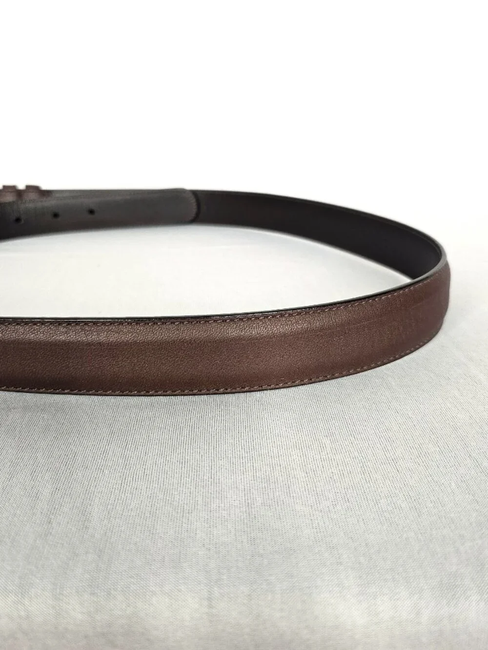 Coach 8400 Brown Leather Belt | Solid Brass Buckle | Size Large